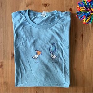 NWOT Baby Blue Graphic Tee: Pelican Peli-can’t